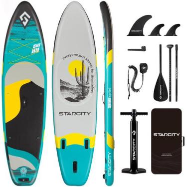 Imagem de Prancha de Stand Up Paddle Starcity Inflável Estável 335x84x15 cm