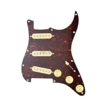 Imagem de Pickguard Alnico 5 SSS ST 1969 Para Guitarra Elétrica, Pré-cabeado Com