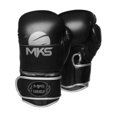 Imagem de Luva de Boxe MKS Energy 10oz - Cores, Preta metálica