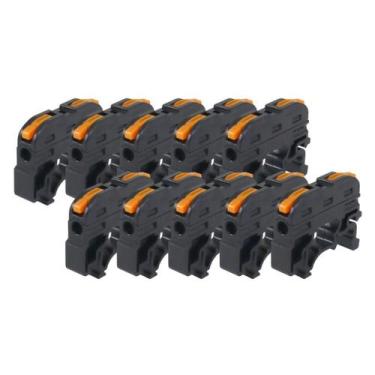 Imagem de Kit Conector Alavanca de Emenda KV121 1 Via 32A Trilho DIN Cabo 0,2-4,