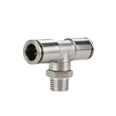 Imagem de 1 peça PB 4/6/8/10 / 12mm niquelado de cobre peças pneumáticas peças tico tipo acessórios de conexão rápido elemento um toque empurrar YYDFPIIA (Color : PB4-M5)