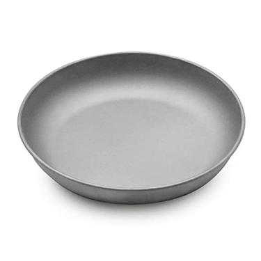 Imagem de placa de titânio,Leve Titanium Plate Jantar Fruta Prato Recipiente de comida para acampamento ao ar livre, caminhada, mochila, piquenique, churrasco