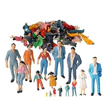 Imagem de Fancyes Pintadas à Mão em PVC, Layout de Construção Cenário Minúsculas E Variadas Poses de de Modelo em, 100pcs 87