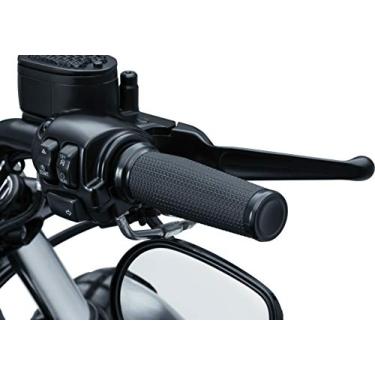 Imagem de Kuryakyn 5941 manoplas de guidão para acelerador e embreagem, controle do acelerador de cabo duplo: motocicletas Harley-Davidson 1996-2019, preto acetinado, 1 par