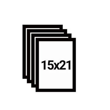 Imagem de KIT 4 Molduras 15x21 com Eucatex (MDF) Preta