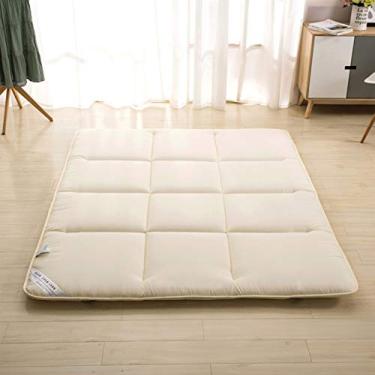Imagem de A almofada do colchão do tapete de dormir tatami dobrou o tapete do assoalho do tapete da cama para o quarto e o escritório (Color : White, Size : 150x200cm)