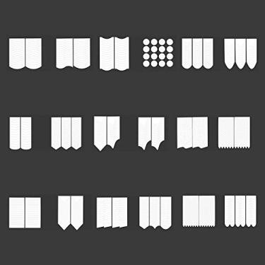 Imagem de Zwbfu Prego francês Stickers18 Folha Auto-adesivo Manicure Art Nail Stickers Dicas Franja Curvada Adesivos