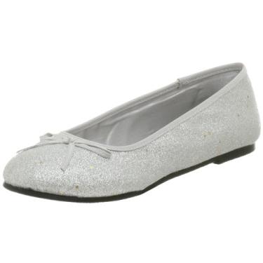 Imagem de UNIONBAY Sapatilha infantil Cynthia-g Glitter Ballet infantil, Glitter prateado, 12.5 Little Kid