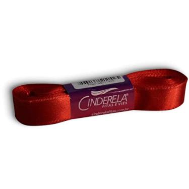 Imagem de Cinderela Fitas Fita de Cetim Simples Face, 15 mm, Vermelho Paixão, Peça de 10 Metros