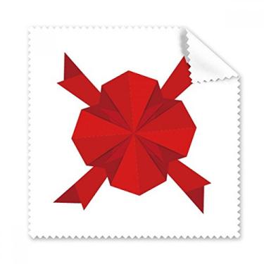 Imagem de Pano de limpeza de origami vermelho para decoração de Natal, 5 peças