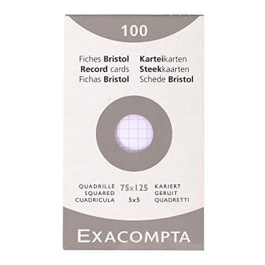 Imagem de Exacompta n Bristol Placa quadrada de cartão de gravação para impressão, 75 x 125 mm - Branco, pacote com 100