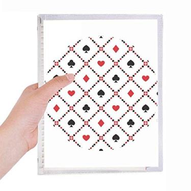 Imagem de Caderno com estampa de utensílios para jogos de cartas de baralho, diário de folhas soltas recarregável, papelaria