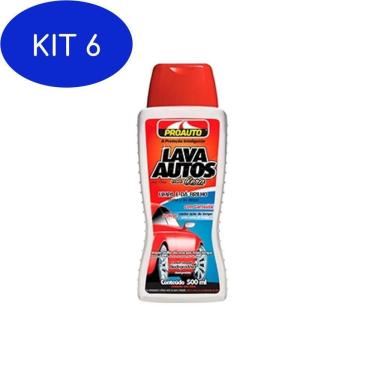 Imagem de Kit 6 Lava Autos Com Cera Proauto 500Ml