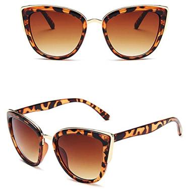 Imagem de Luxury Cat Eye Sunglasses Women Luxury Vintage Gradient Glasses Retro Cat eye Sun glasses Female Eyewear UV400,01 Leopard,china