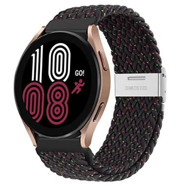 Imagem de Loop Solo trançado compatível com Samsung Galaxy Watch 3 45 mm/Galaxy Watch 46 mm/Gear S3 Frontier Classic para Huawei Watch 2 Classic/3/3 pro/GT/2/3 Pulseira de tecido de nylon ajustável 22 mm