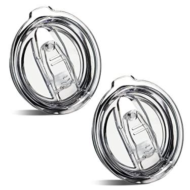 Imagem de Tampas de substituição de copo de 590 ml, à prova de derramamento, tampas resistentes a respingos, para boca de copo de 8,25 cm, compatíveis com copos clássicos de aço inoxidável YETI Rambler Atlin, Beast Juro SUNWILL Cup (pacote com 2)