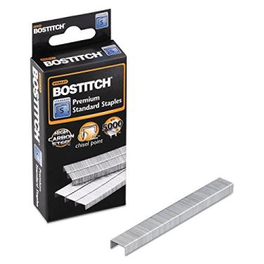 Imagem de Grampos padrão Stanley Bostitch Premium, prata de 0,6 cm, 5.000 por caixa (Sbs191/4cp)
