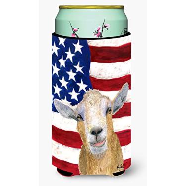 Imagem de (Tall Boy) - Caroline's Treasures RDR3028TBC USA American Goat Koozie Hugger, Tall, Multicolor