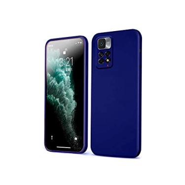 Imagem de Capa Capinha Aveludada Premium Compatível Com Redmi Note 11 4G (Azul Escuro)