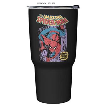 Imagem de Marvel Caneca de viagem com isolamento de aço inoxidável Spidey Cover 765 ml, multicolorida