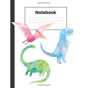 Imagem de Notebook: Dinosaur Brontosaurus, T Rex, Pterodactyl, College Rule, Notebook Home Office School Student Teacher Homeschool, 7.4 x 9.7 in, 200 pages kids, school, home, students, teachers