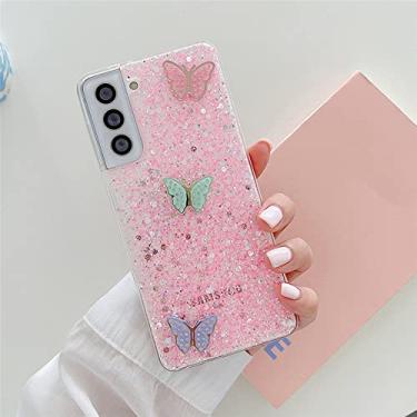Imagem de Capa de telefone Glitter Butterfly para Samsung A72 A51 A71 A52 A32 S21 Plus S20 FE Note 20 10 Ultra Soft à prova de choque bumper tampa traseira, T1, para Samsung A52