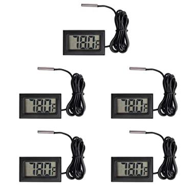 Imagem de Termômetro LCD digital HiLetgo com 5 peças, termômetro digital de geladeira LCD com temperatura de água e sonda
