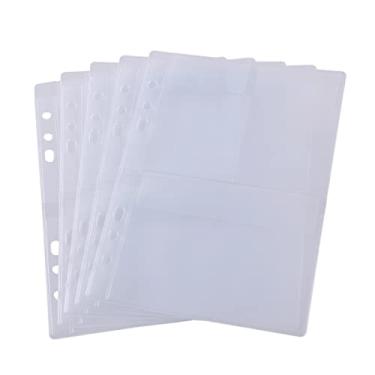 Imagem de BAOFALI Pacote com 10 Bolsos para Fichário de Plástico Tamanho A5, 6 Furos à Prova d'Água de PVC