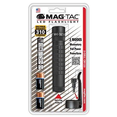 Imagem de Maglite Lanterna Mag-Tac LED CR123 de 2 células - Bisel simples, preto fosco