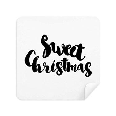 Imagem de DIYthinker Sweet Christmas Quote Handwrite Pano de limpeza de tela de camurça 2 peças