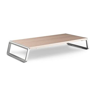 Imagem de KIZQYN Suporte de impressora suporte de mesa, organizador de mesa de suporte de teclado, prateleira multiuso para escritório, comporta até 10 kg (três cores) impressora de mesa (cor: cor clara)