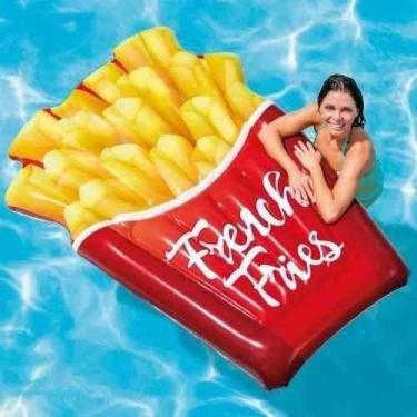 Imagem de Boia Bronzeador Colchão Inflável Piscina Batata Frita Intex 58775