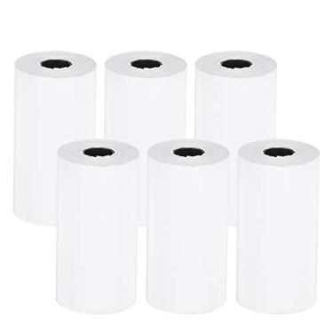 Imagem de mini rolo de papel para impress?o,6 rolos de papel para impressora t¨¦rmica, impressoras t¨¦rmicas port¨¢teis de 57 x 30 mm, acess¨®rio de impress?o profissional, claro, suave, ¨¤ prova de poeira, pe