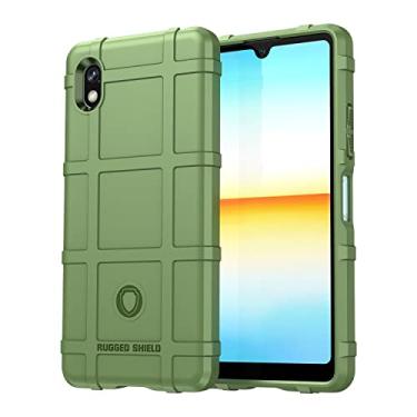 Imagem de Caso de capa de telefone de proteção Estojo de silicone de corpo inteiro à prova de choque com cobertura robusta para SONY Xperia ACE 3, capa protetora com forro fosco (Color : Army Green)
