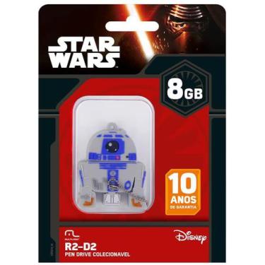 Imagem de Pendrive Star Wars Leitura 10Mb/S E Gravação 3Mb/S R2d2 8Gb - Pd036 -