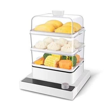 Imagem de Panela de sopa, panela elétrica doméstica, multifuncional, três camadas, grande capacidade, totalmente automática, máquina de cozinhar vegetais, máquina de café da manhã