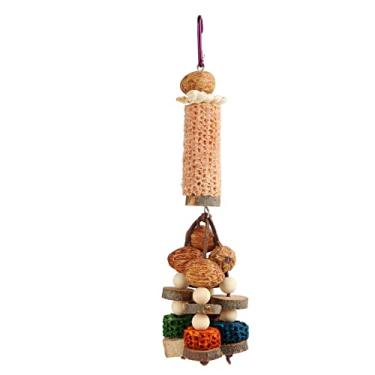 Imagem de WEYI Brinquedo de mordida, espiga de milho brinquedos de mastigar lançar pássaros natureza comestível corante suplemento vestígio materiais naturais para periquitos para papagaios (modelo carambola)