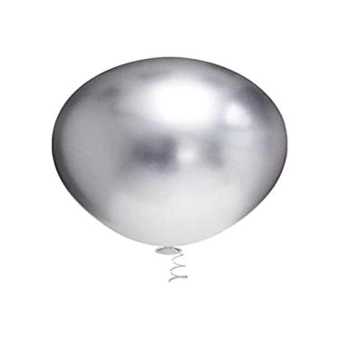 Imagem de Balão, Riberball, Bexiga, Redondo, Nº 5, Platino Prata, Pacote com 25