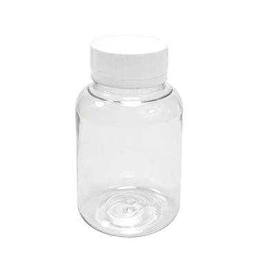 Imagem de POTE PARA CÁPSULAS PET 150ML COM TAMPA LACRE (20 PEÇAS) (Cristal C/Branco)