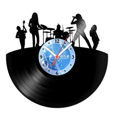 Imagem de Relógio De Parede Disco Vinil Música - Banda Musical - VMU-002