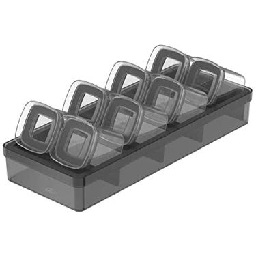 Imagem de Ou Organizador de Temperos para Gavetas 9 Peças Preto Linha Clear