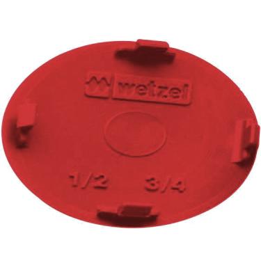 Imagem de Tampão PVC Poliwetzel Vermelho ½" e ¾'' TPIV-10/15 Cód. E019630010 – Wetzel