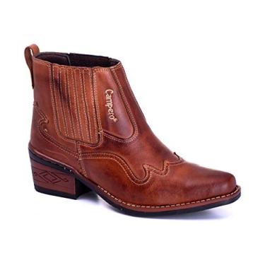 Imagem de Botina Texana Country Masculina Legitimo Couro Bovino tipo latego 041 (41, 041pinhão)