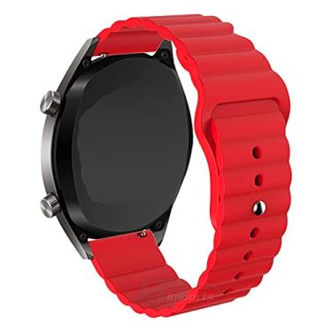Imagem de Pulseira 22mm Gomada compatível com Galaxy Watch 3 45mm - Galaxy Watch 46mm - Gear S3 Frontier - Amazfit GTR 47mm - Marca LTIMPORTS (Vermelho)