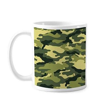 Imagem de Camuflagem Line Art Grain Illustration Pattern Mug Cerâmica Coffee Porcelain Cup Tableware