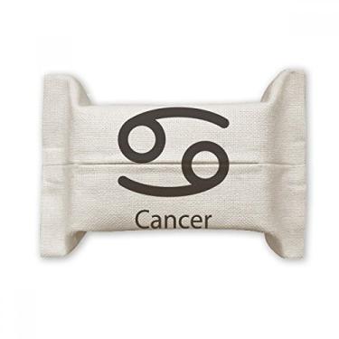 Imagem de Junho de julho, padrão de constelação de câncer, capa de papel para lenços faciais, saco de linho de algodão