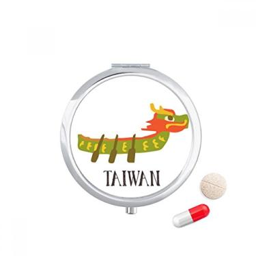 Imagem de China Dragon Boat Match Travel Taiwan Pill Case Pocket Medicine Storage Box Recipiente Dispenser