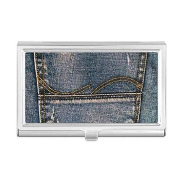 Imagem de Bolso Jeans com Forro de Caubói Têxtil, Porta Cartão, Protetor de Cartão, Bolso e Carteira