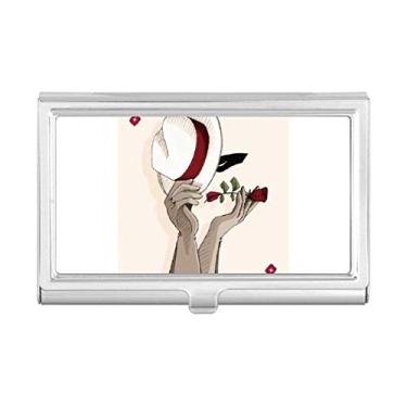 Imagem de Porta-cartões de visita com padrão de diamante J, porta-cartões