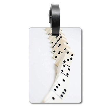 Imagem de Pai Gow Domino Gambling Foto Mala Etiqueta Cartão de Bagagem Scutcheon Etiqueta